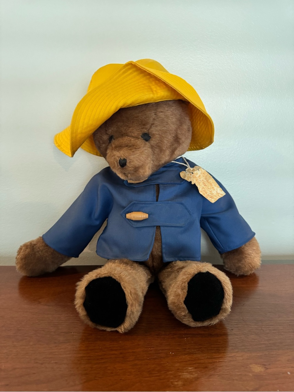 RARE Vintage Paddington Bear Plush With Coat Hat Original Tag 18”